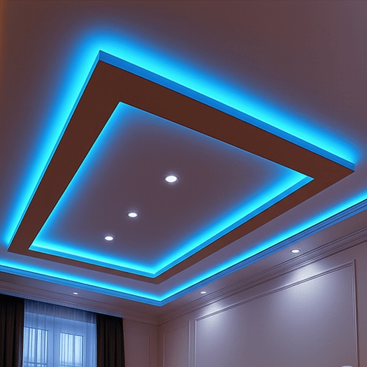 Evka-5 gergi tavan ustası – Led isikli örneği